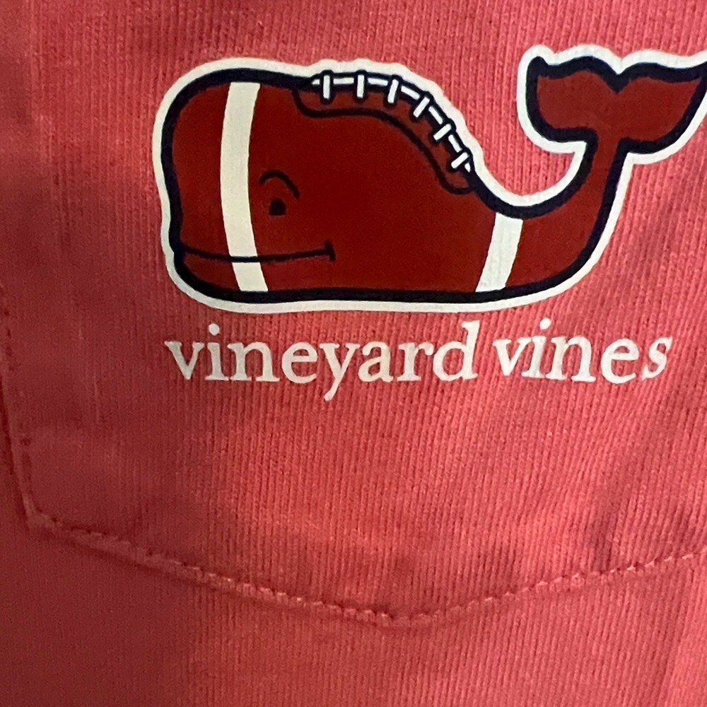 Vineyard Vines Coral Whale Long Sleeve Tee - Picture 4 of 5